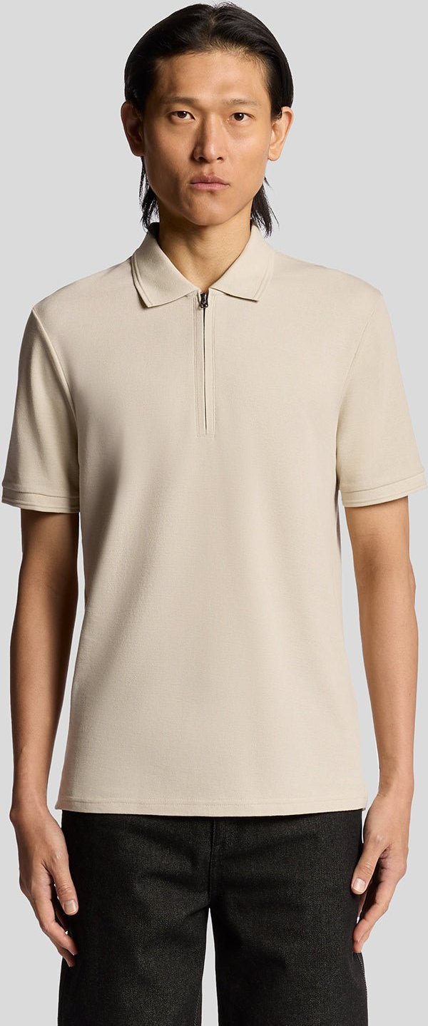 Thumbnail - Lyle & Scott Ottoman Poloshirt mit halbem Reißverschluss – Grau