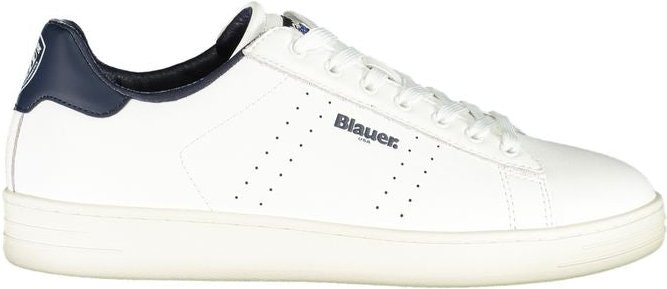 Blauer Weiße Leder Herren Sneaker