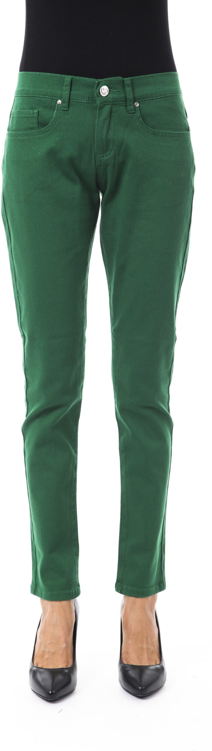 BYBLOS Damen Grüne Baumwolljeans