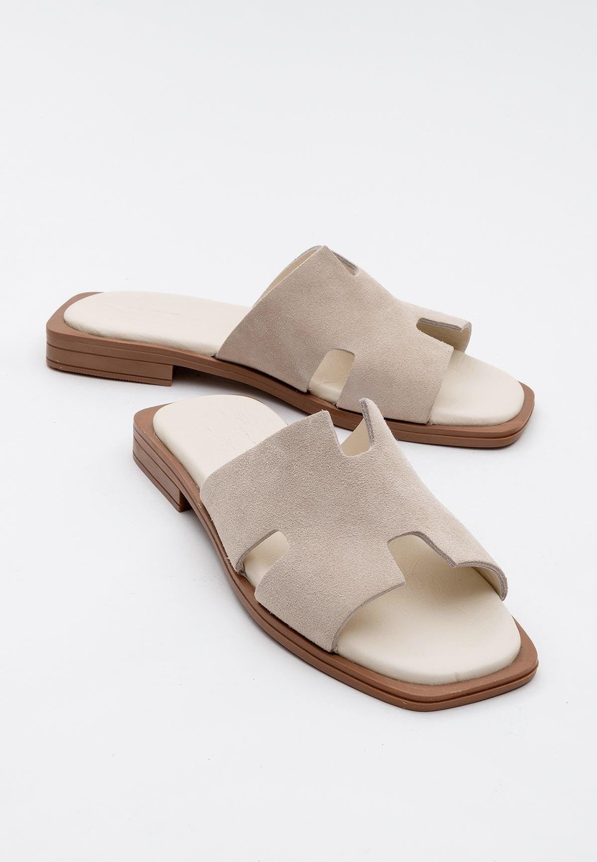 Jez Leder Slide Sandale (Women)