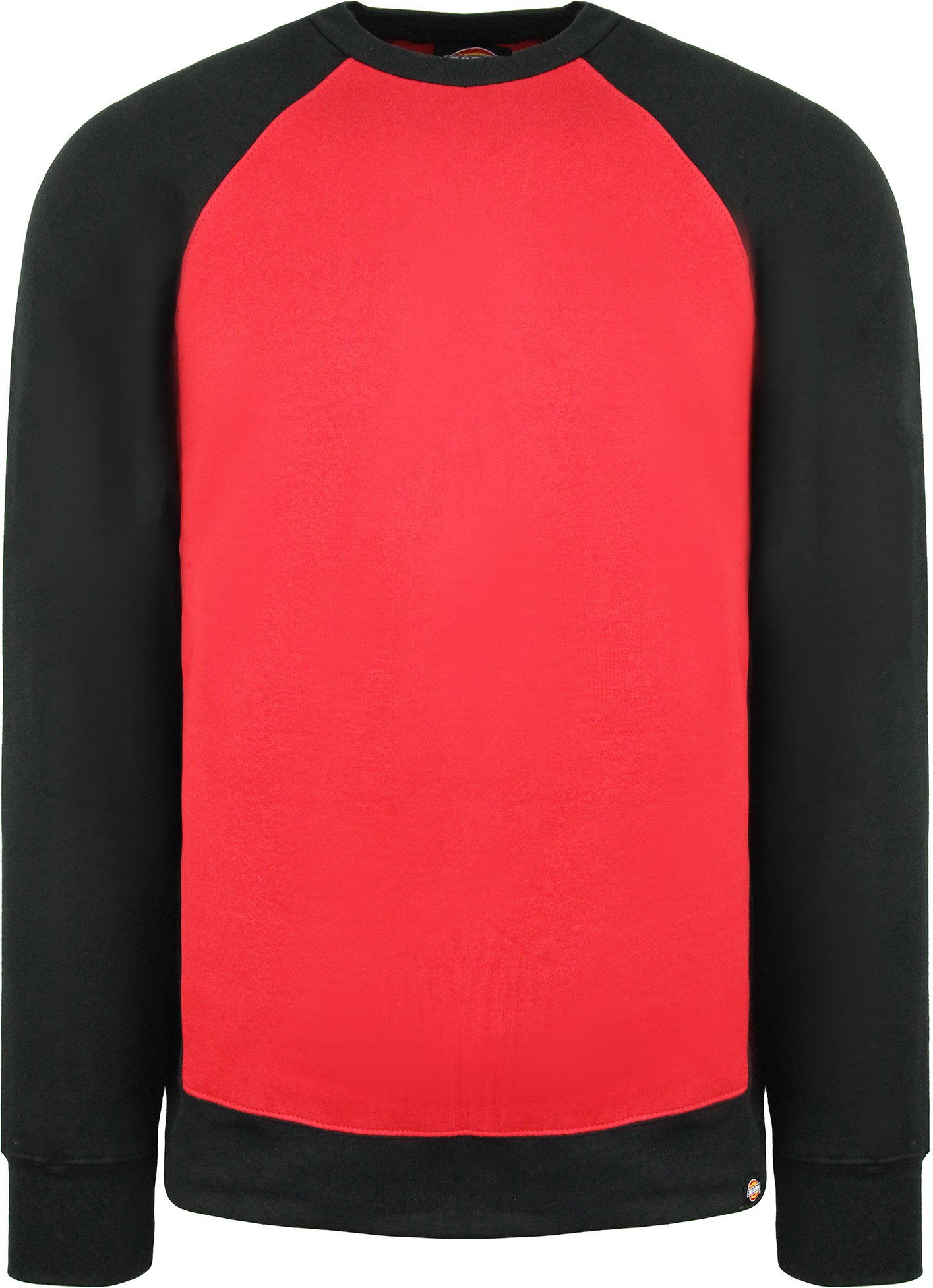 Dickies Zwei -Ton -Herren roter/schwarzer Pullover