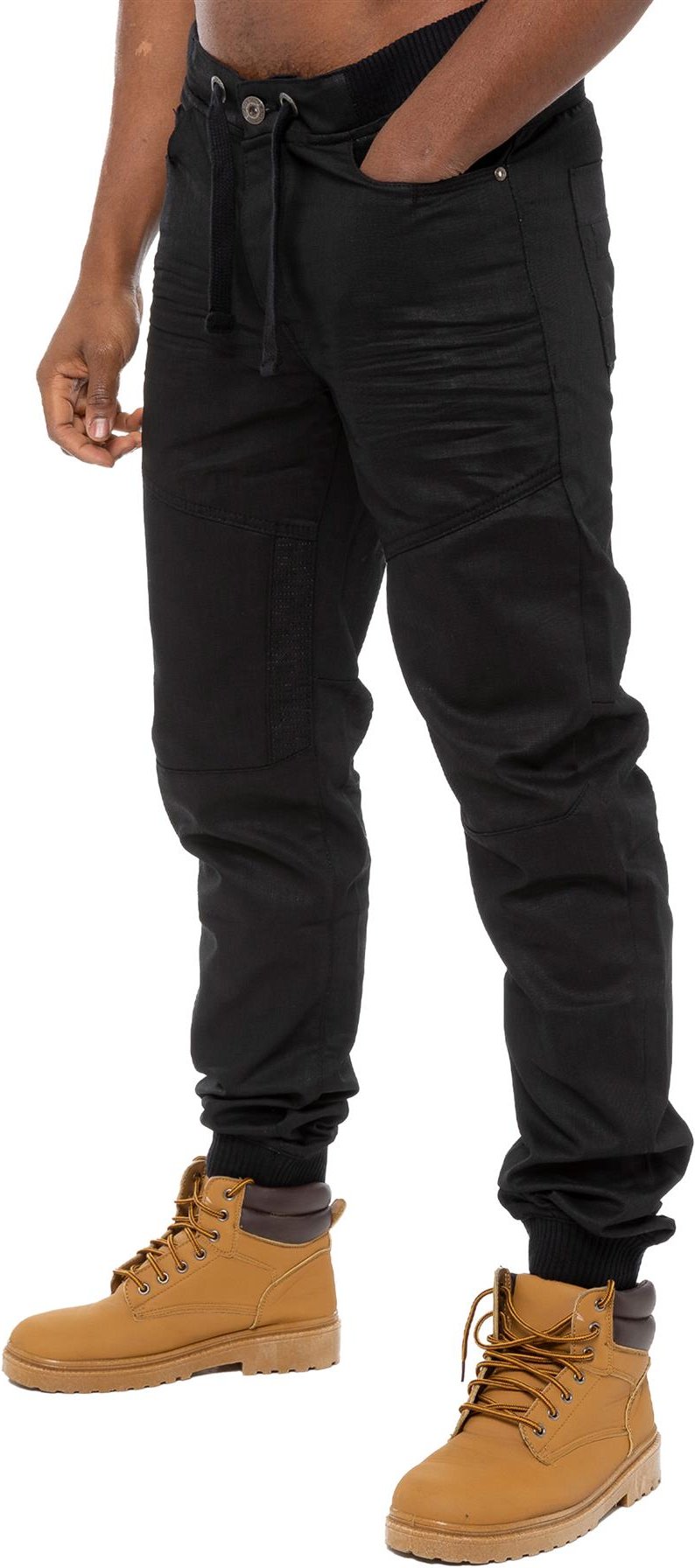 Thumbnail - Enzo| Herren-Jogger-Jeans aus Denim mit Bündchen - Schwarz