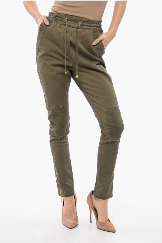 Jodhpurhose mit Steppeinsätzen in Grün