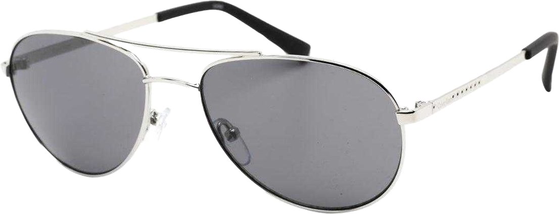 Calvin Klein - "R165S 045" Sonnenbrille für Herren/Damen Unisex (Silber/Schwarz)