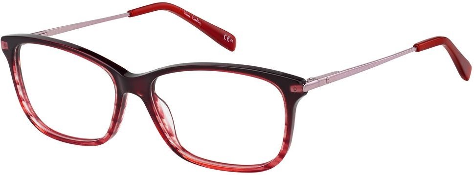 Pc8471 Rechteckige Brille Rote Rahmen