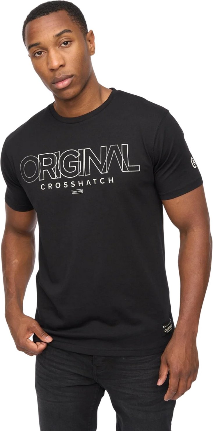 Crosshatch - "Carrimoore" T-Shirt für Herren (Schwarz)