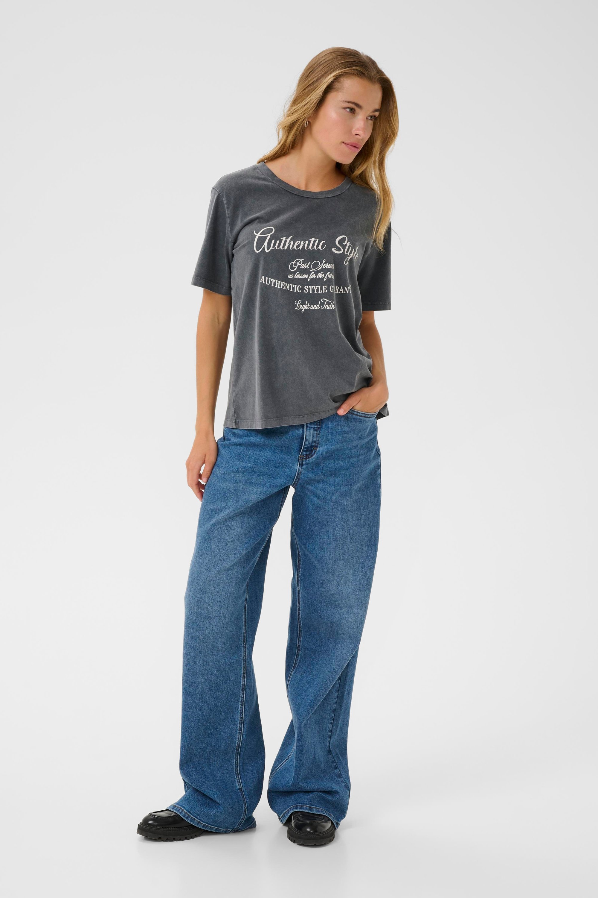 Kurzarm-Bluse KAvia Regular fit black white