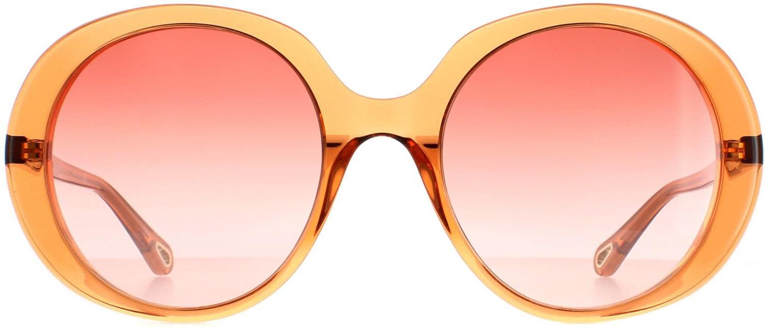 Chloe Oval Womens Transparent Dunkel Orange Orange Gradient CH0007S