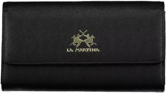 Geldbörse aus schwarzem Leder