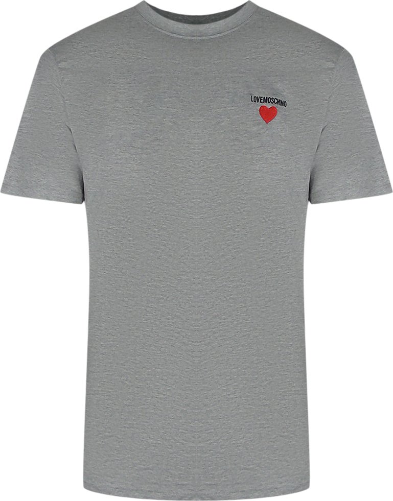Moschino T-shirt Mit Kleinem Logo, Grau