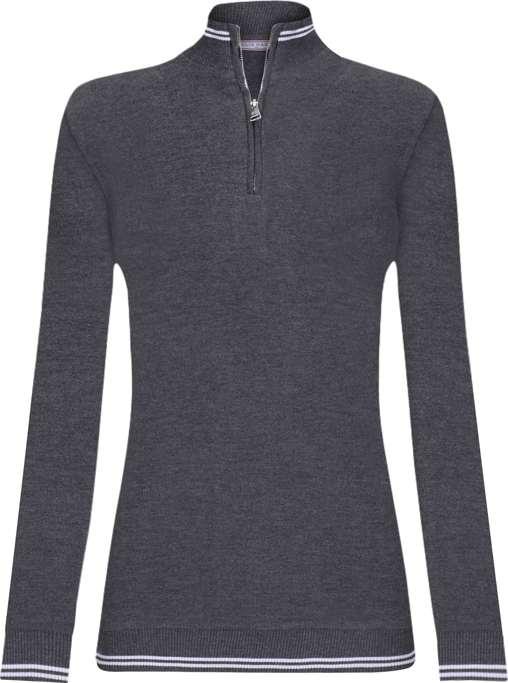 Pullover Strickpullover Mit Halbem Reißverschluss