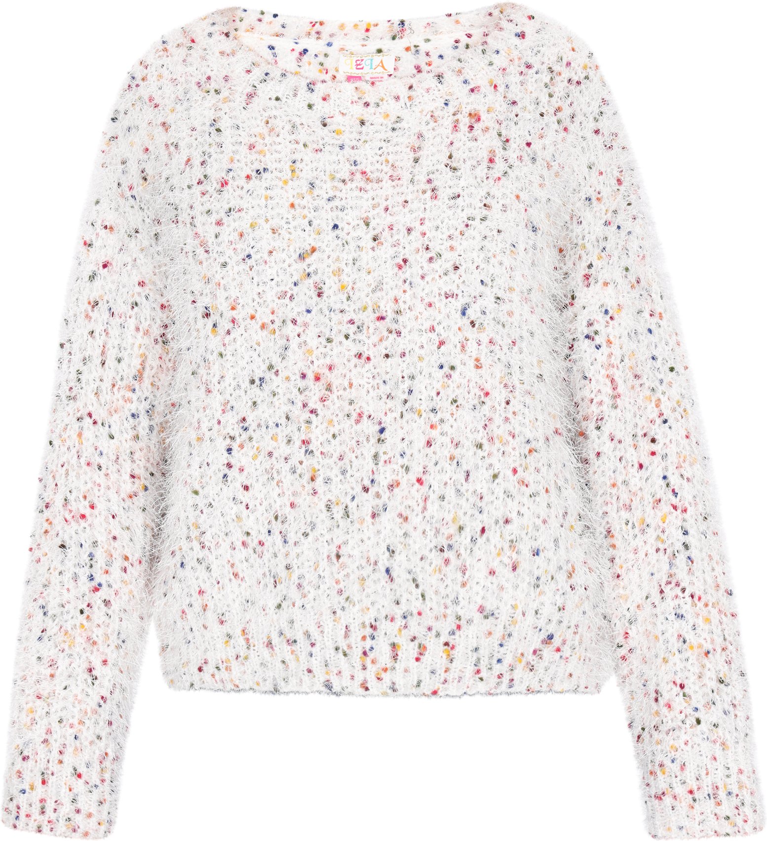 IZIA Pullover Frauen cremeweiß mehrfarbig