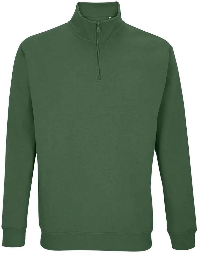 SOLS - "Conrad" Sweatshirt mit kurzem Reißverschluss für Herren/Damen Unisex (Flaschengrün)