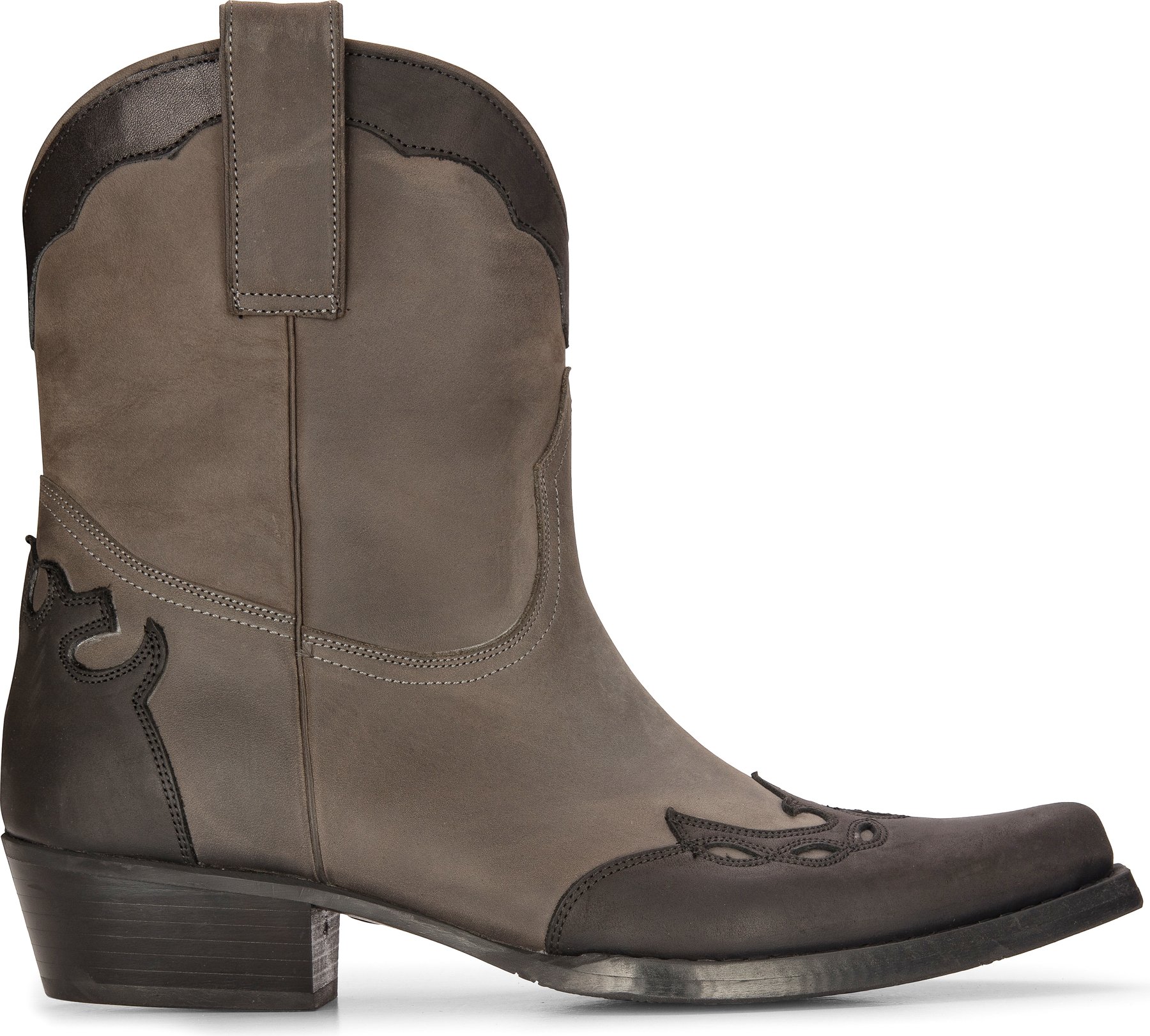 Herren-Westernstiefel aus Leder, Schwarz, kubanischer Cowboy, Winklepickers, klassisch, spitz