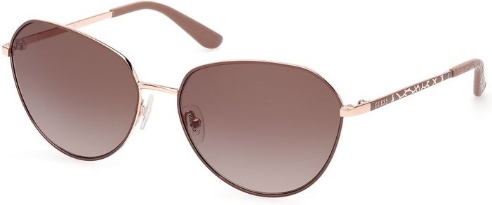 Beige Metallsonnenbrille