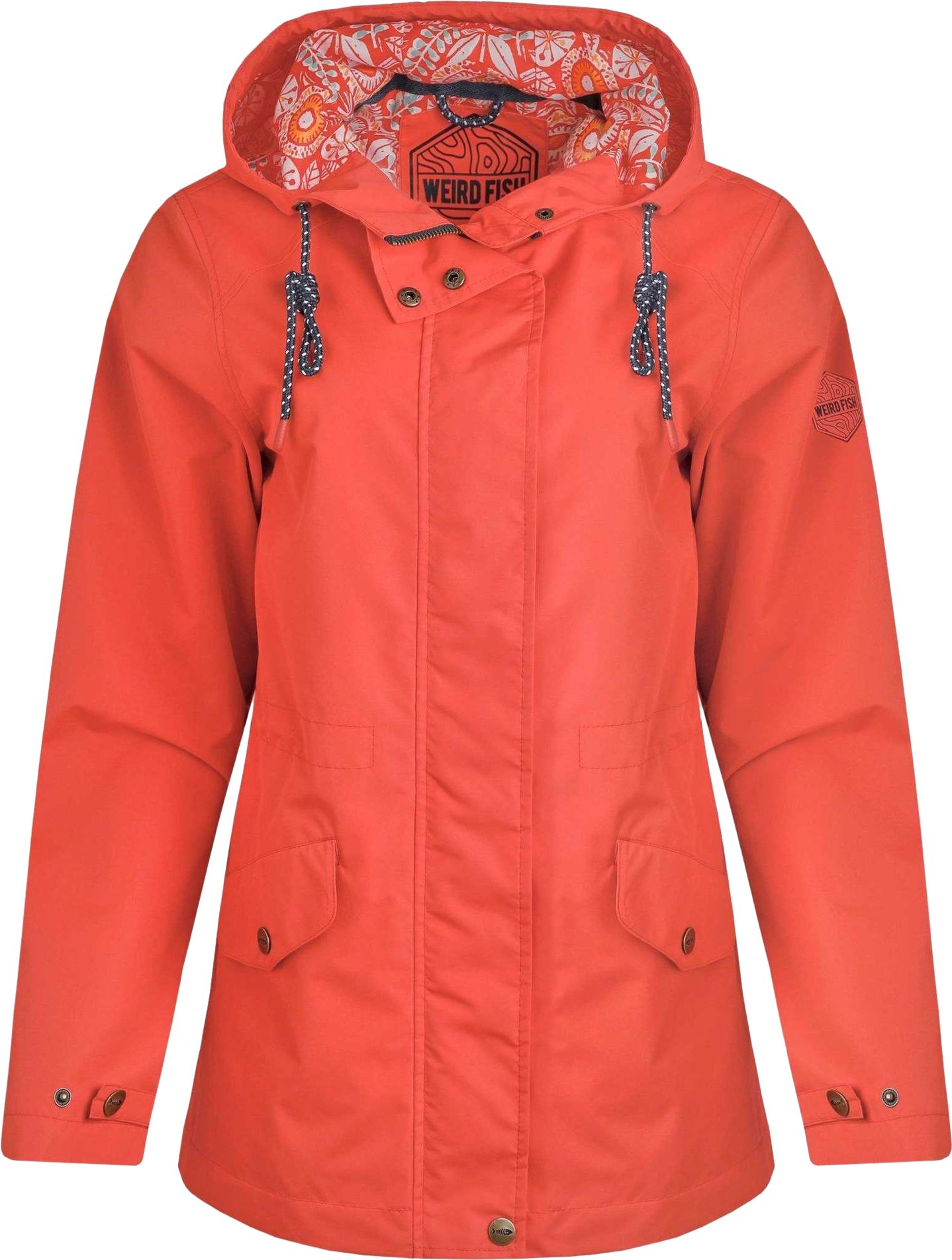 Weird Fish - "Kimia" Jacke Wasserfest für Damen (Tangorot)