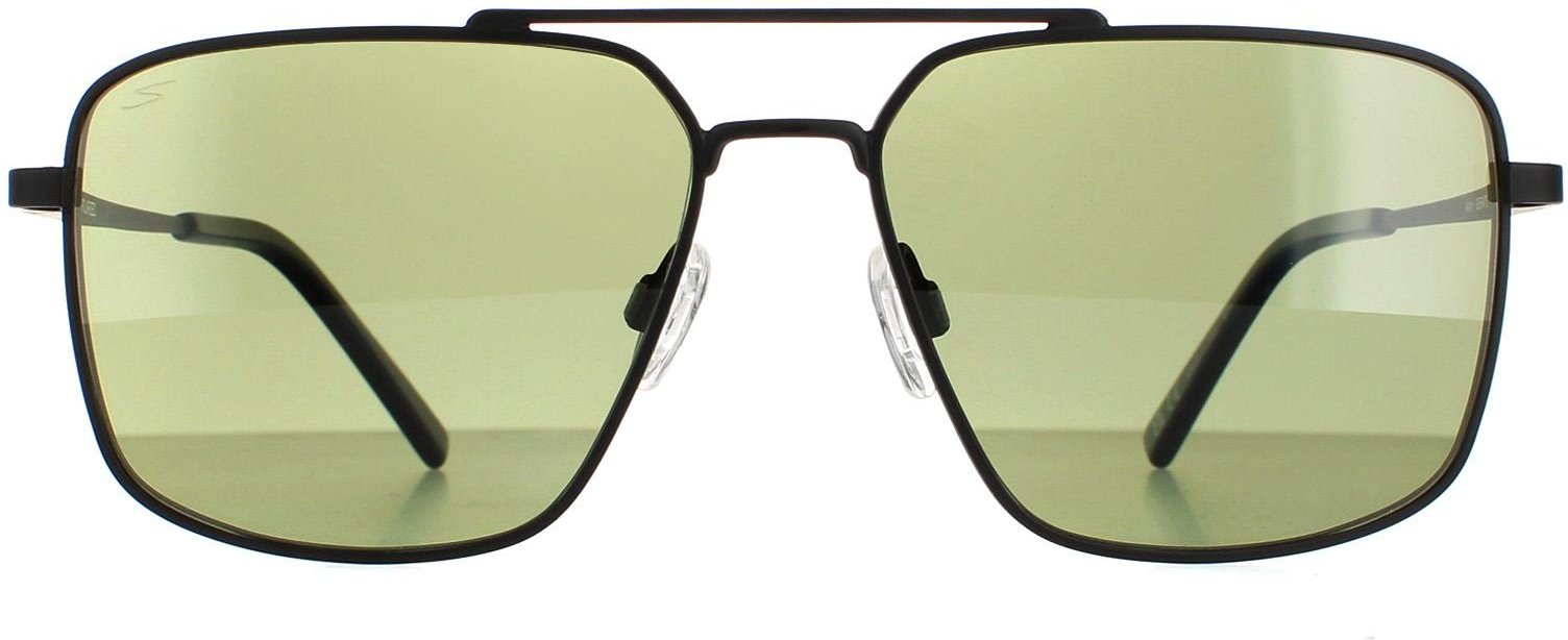 Thumbnail - Serengeti Aviator Herren Matt Schwarz Saturn Polarisiert 555nm Aitkin