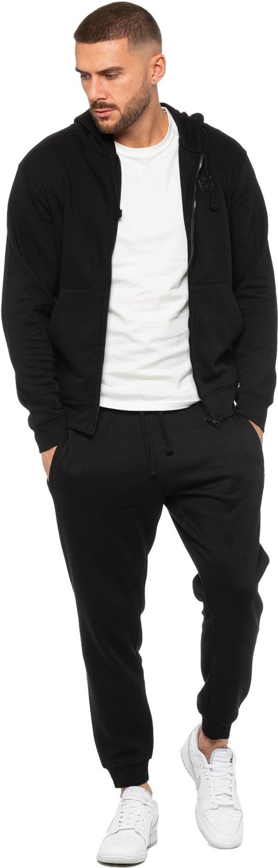 Enzo | Herren Zip Hoodie Trainingsanzug Set - Schwarz