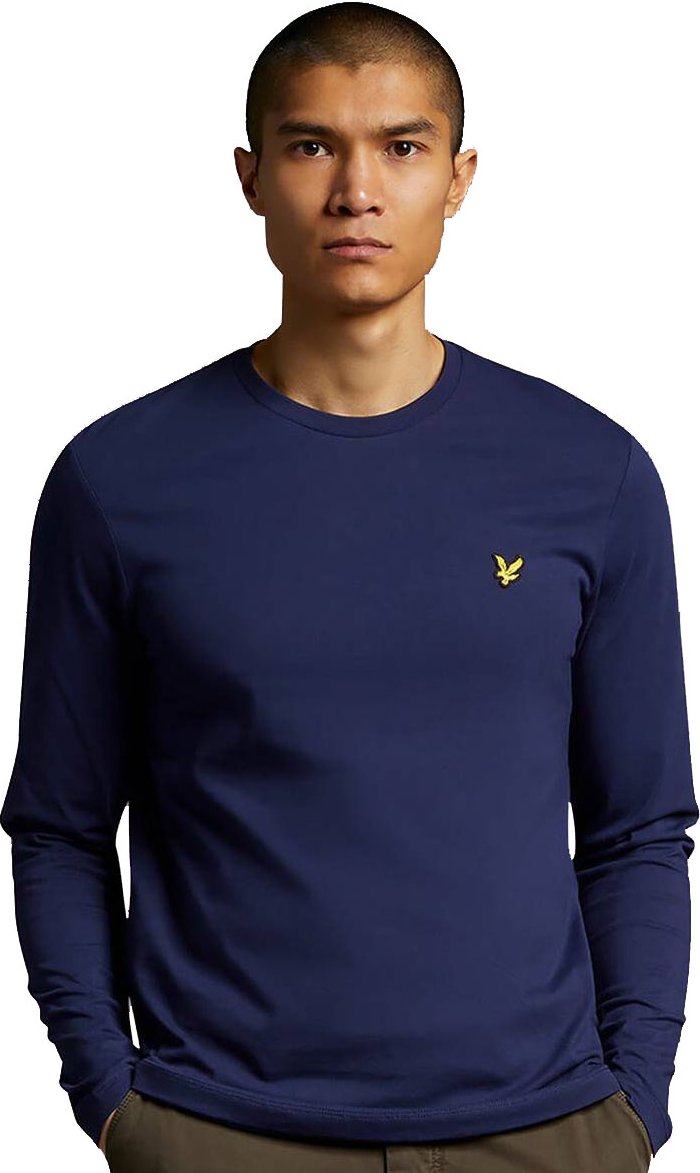 Lyle & Scott Herren Langarm-T-Shirt aus Baumwolle mit normaler Passform