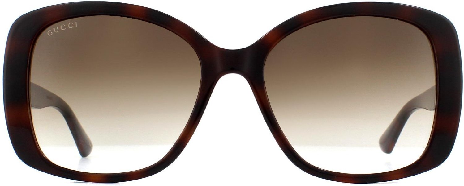 Gucci Schmetterling Damen Sonnenbrille Havana Braun Gradient