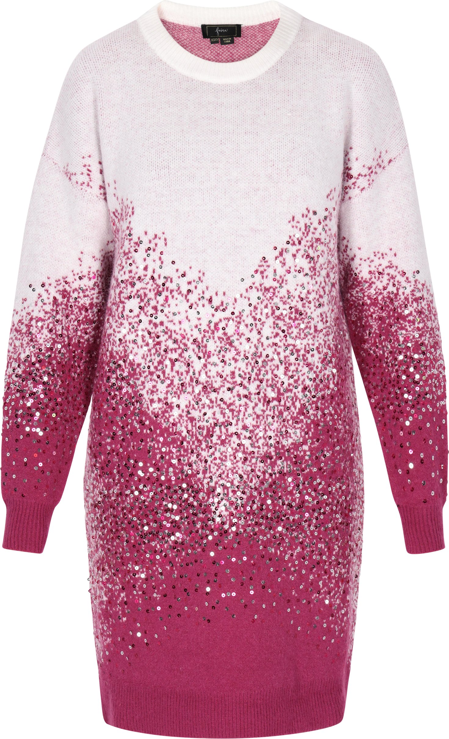 Faina Kleid Damen WOLLWEISS FUCHSIA