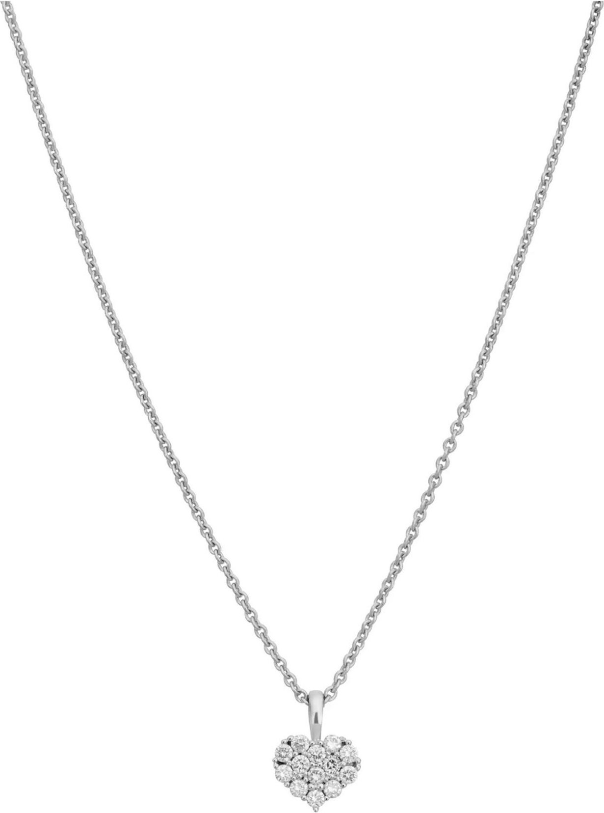 Thumbnail - Lyomi Anhänger mit Kette 585/- Weißgold 13 synth. Diam. 0,17ct.