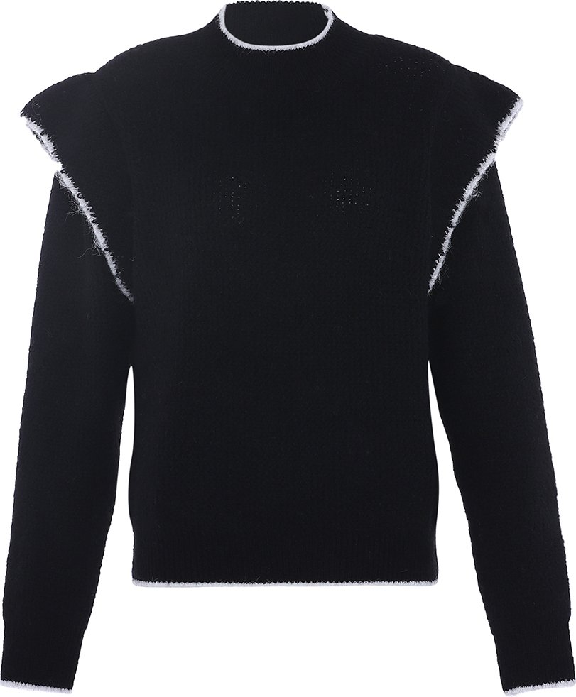 Faina Strickpullover Damen schwarz
