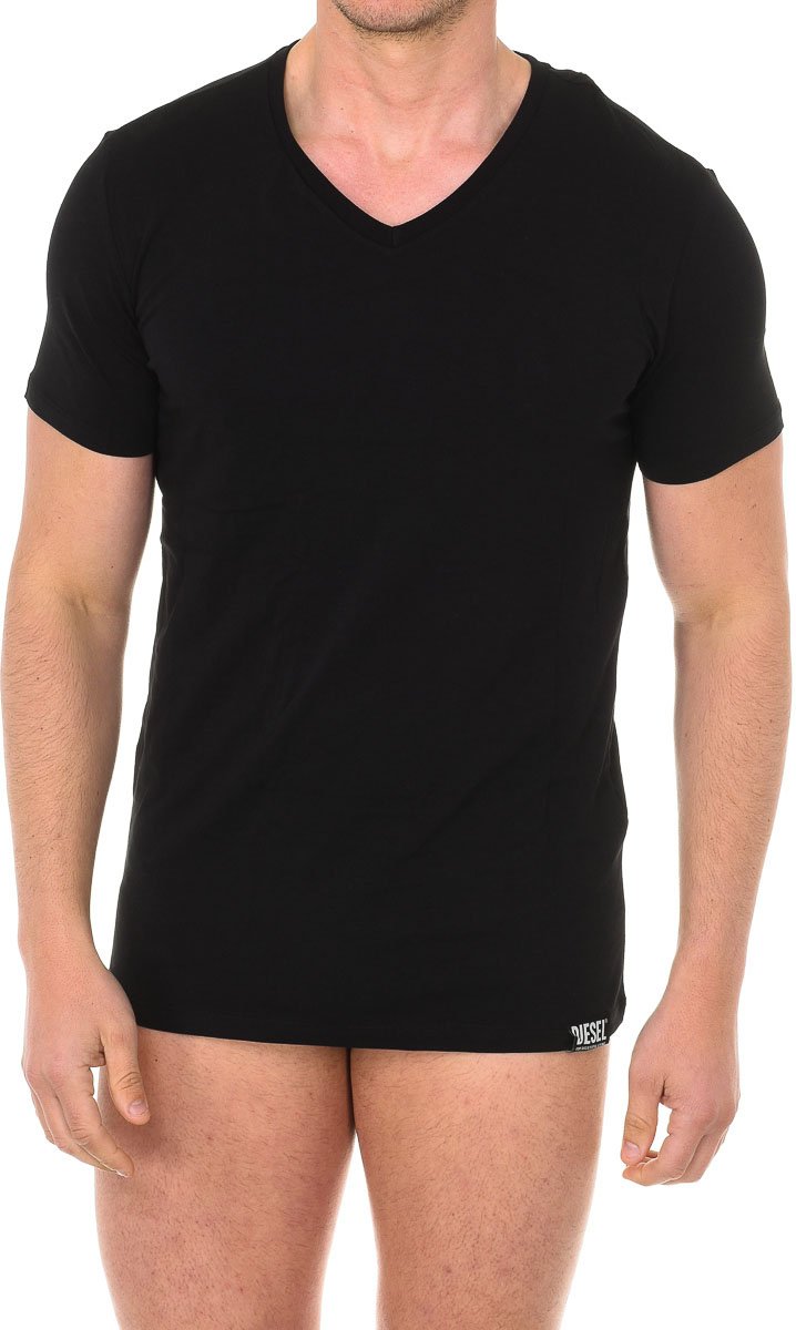 Kurzärmeliges T-Shirt mit V-Ausschnitt 00CG26-0QAZY Mann