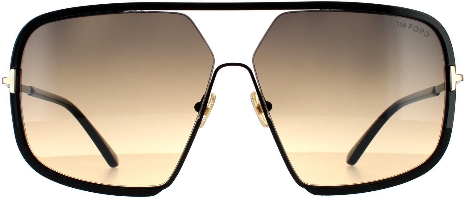 Tom Ford Aviator Herren Glänzend Schwarz Smoke Gradient