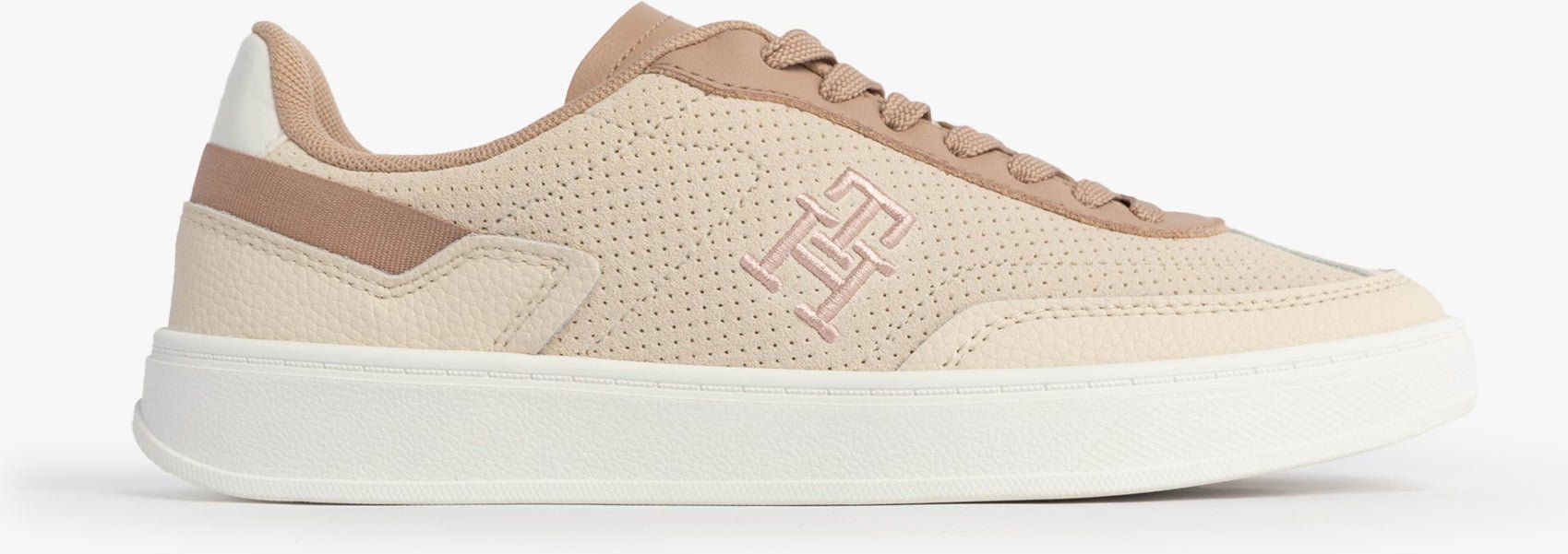 Tommy Hilfiger TH Monogram Sneaker Damen Muslin/Claystone