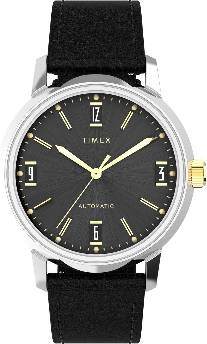 Timex Marlin Automatik Herren Schwarz Uhr TW2W33900