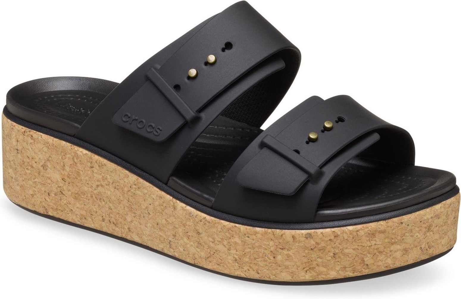Crocs Brooklyn Buckle Damen Schwarze Sandalen