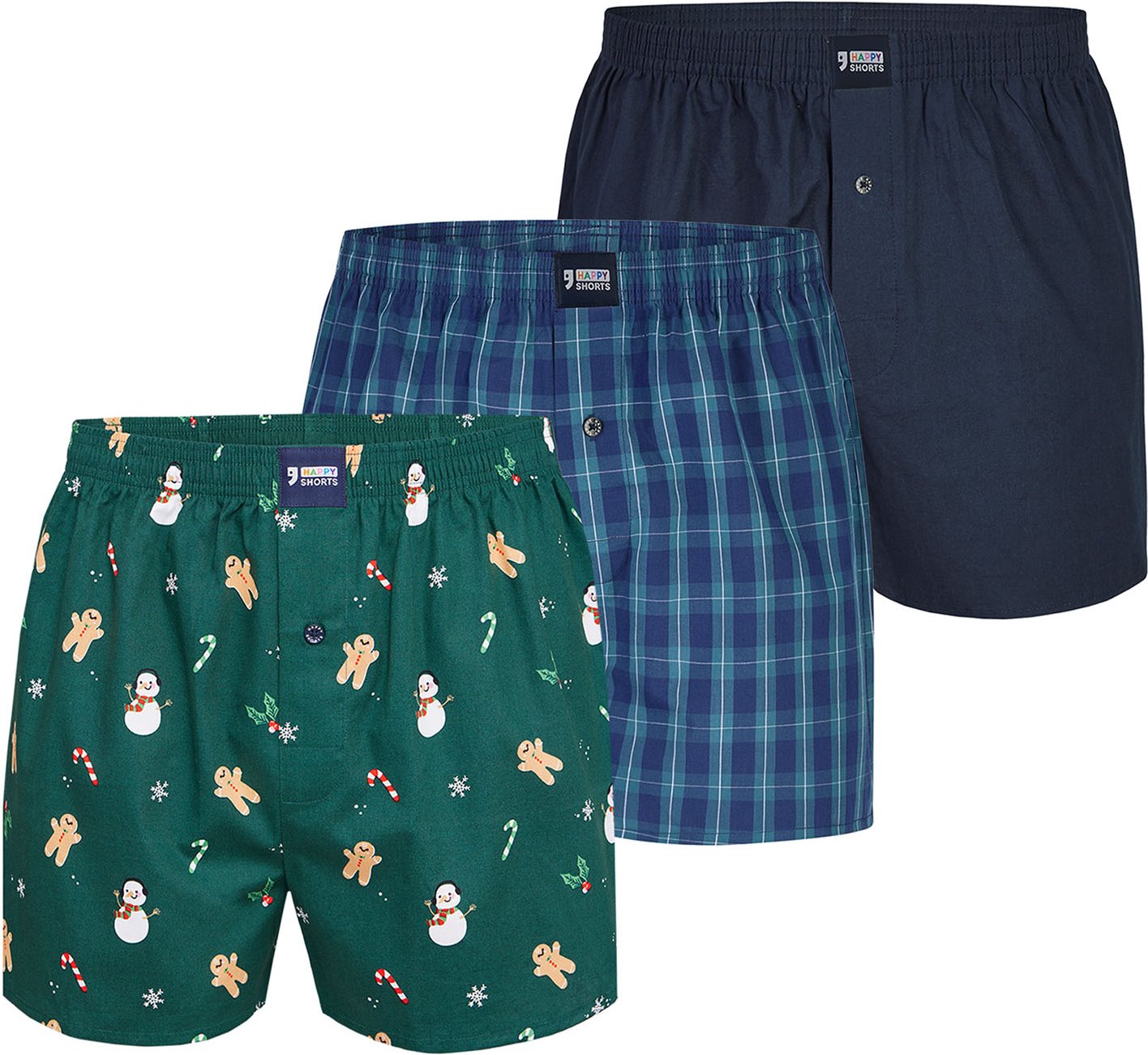 Happy Shorts Herren Boxer ChristmasBoxershorts, Unterhose, Boxerbriefs