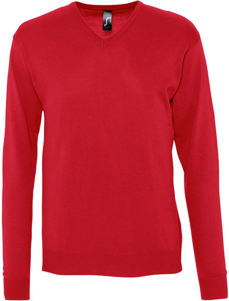 SOLS Herren Galaxy V-Ausschnitt Pullover (Rot)