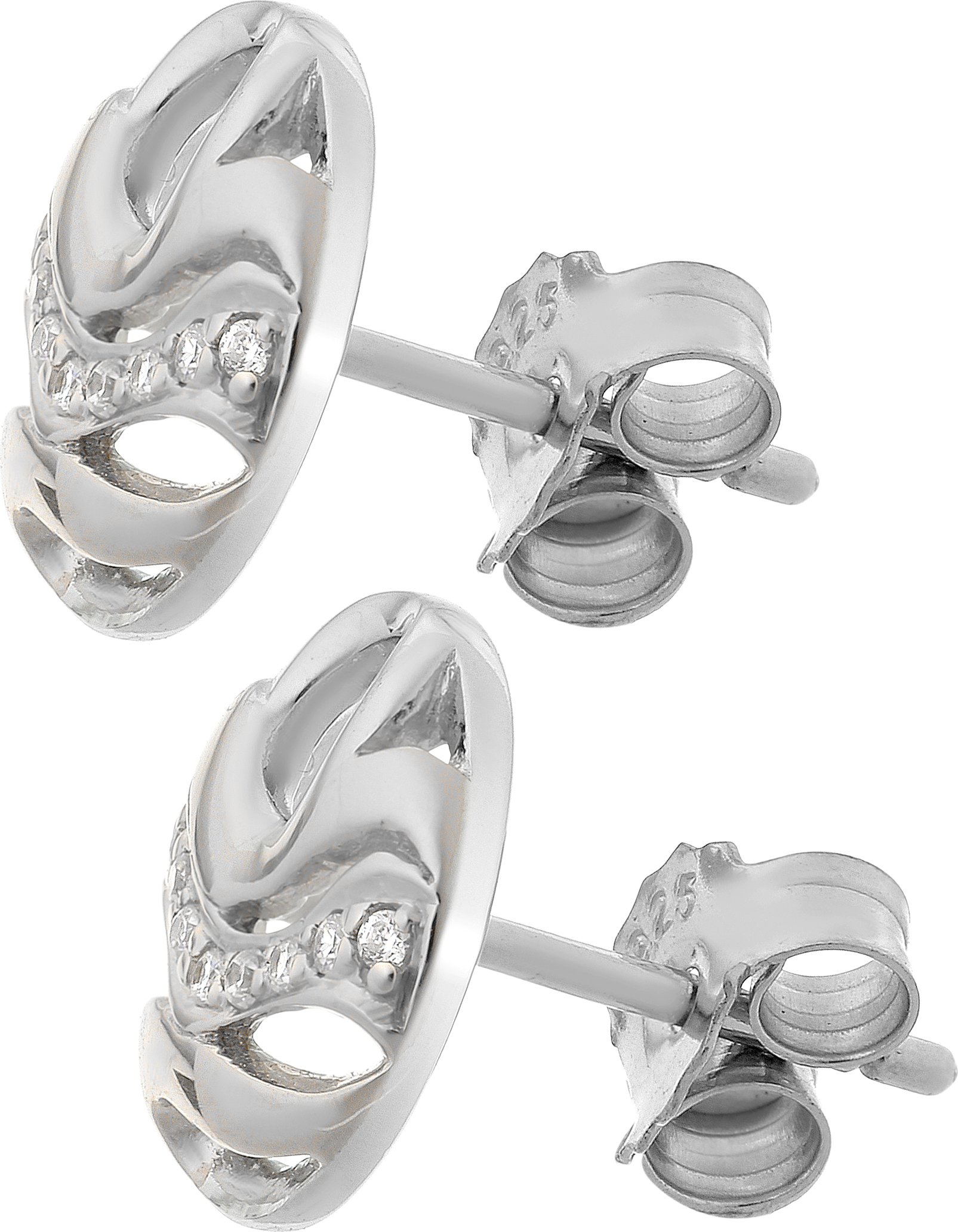 Orphelia 'Elvina' Ohrstecker für Damen, 925 Sterling Silber - Silber ZO-7085