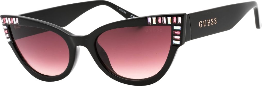 Guess - Glänzende schwarze Katzenaugen-Sonnenbrille