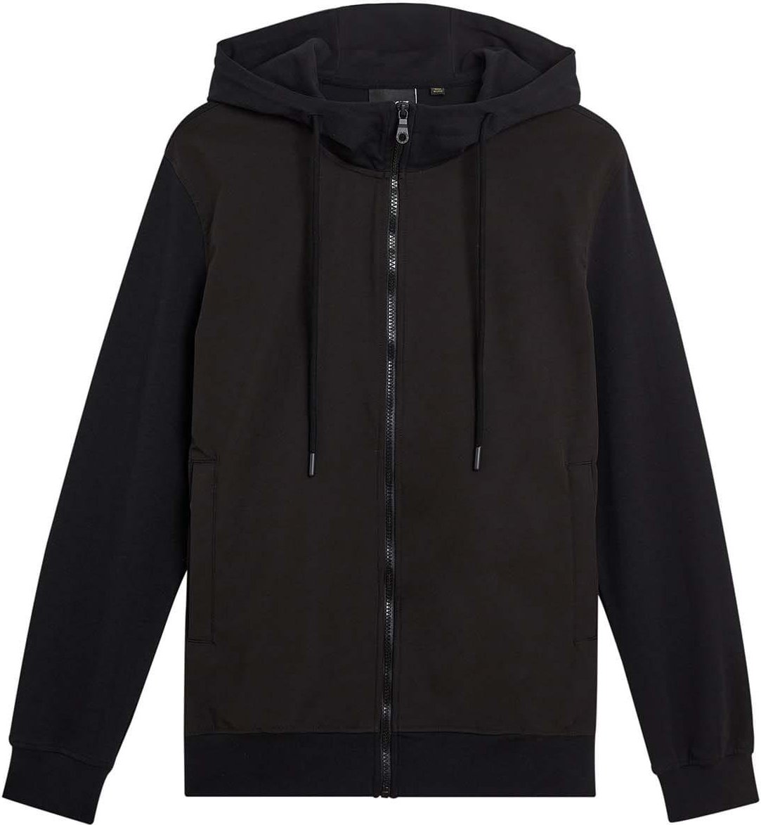 Lyle & Scott - "Hybrid" Hoodie mit durchgehendem Reißverschluss für Herren, Softshell (Schwarz)
