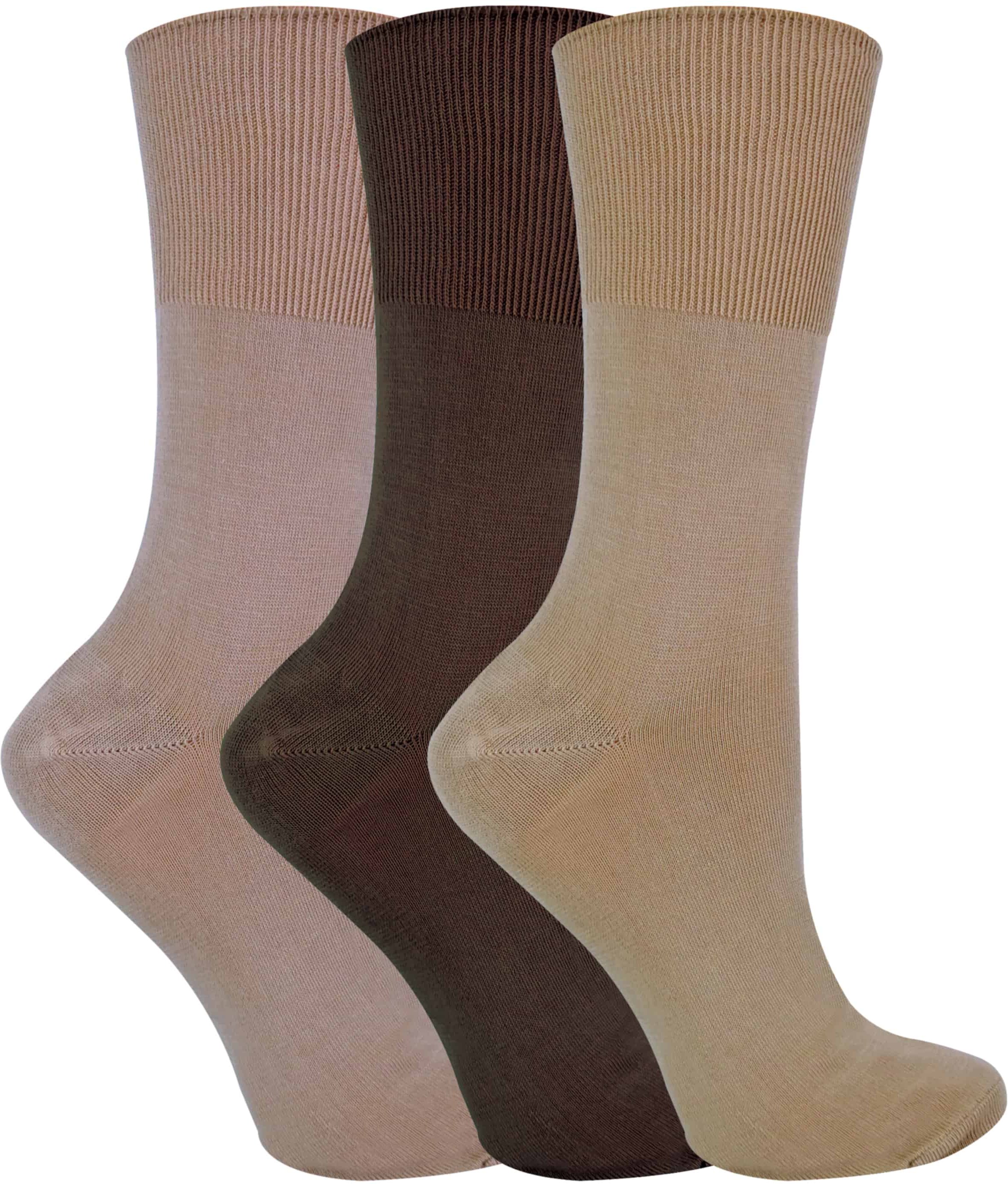 3 Paar Damen Anti Geruch Lose breite Top nicht elastische Bambus Socken