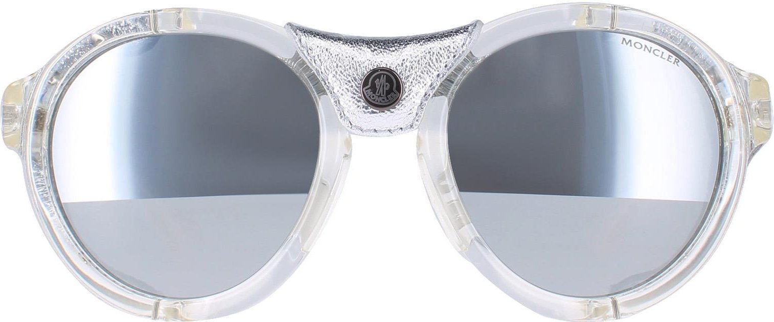 Moncler Runde Unisex Kristall Silber Grau Silber Spiegel ML0046