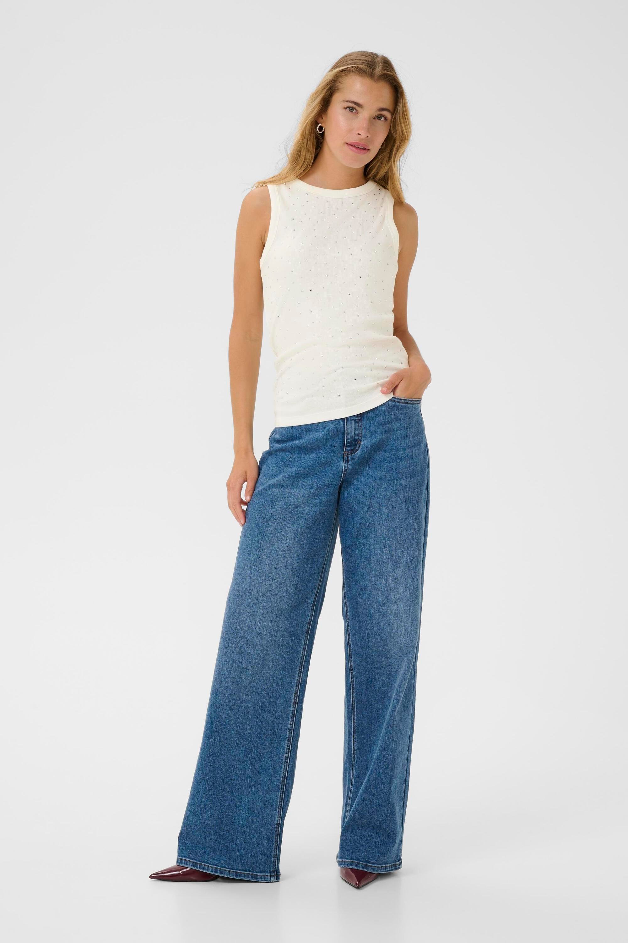 Jerseytop KAcarna Regular fit white