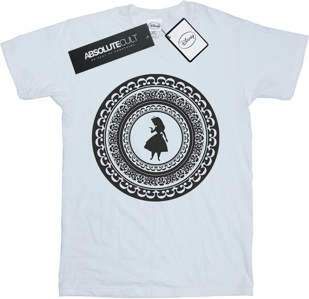 Disney - "Alice In Wonderland Circle" T-Shirt für Herren (Weiß)