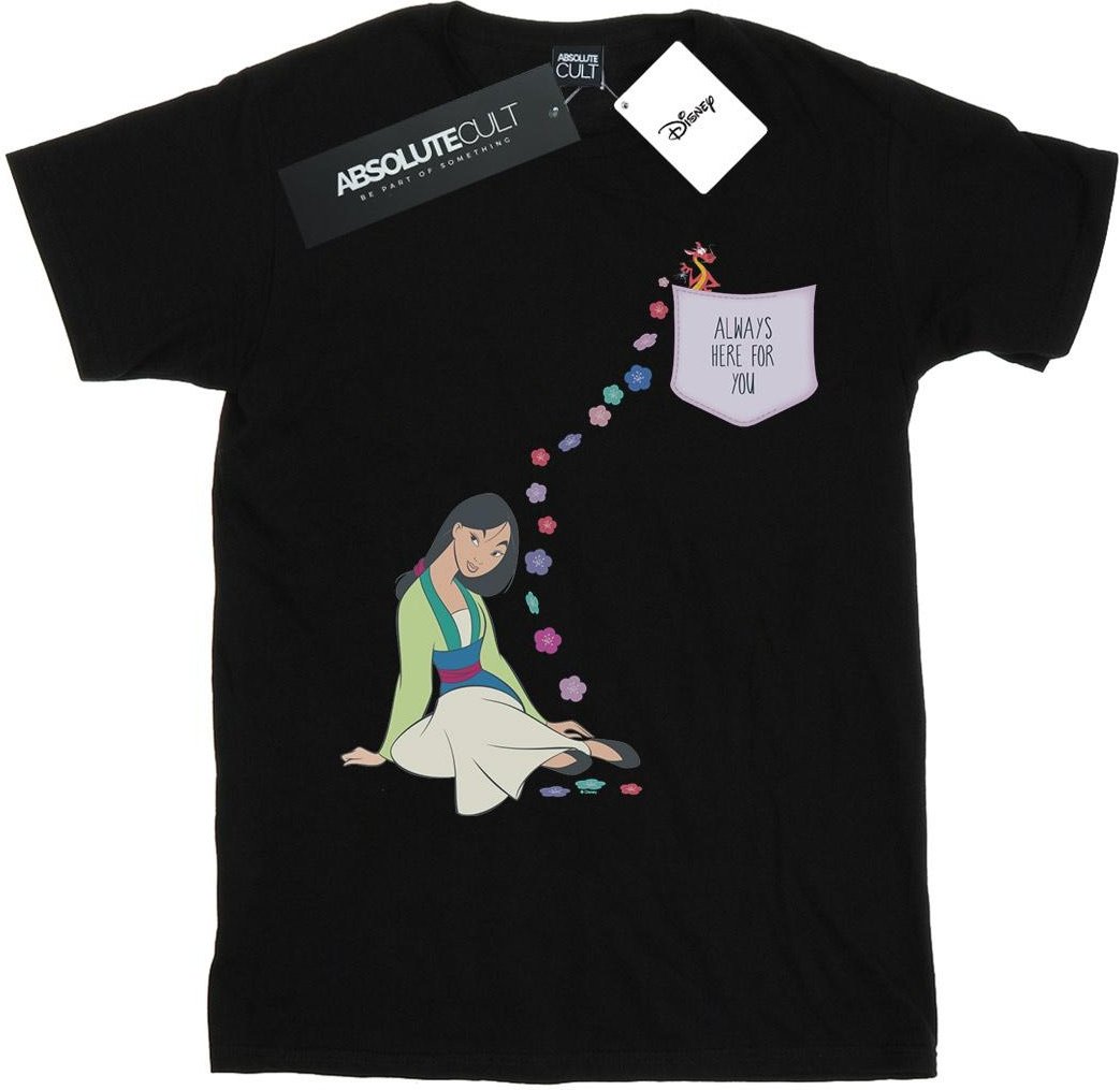 Disney - "Mulan Always Here For You" T-Shirt für Damen (Schwarz)