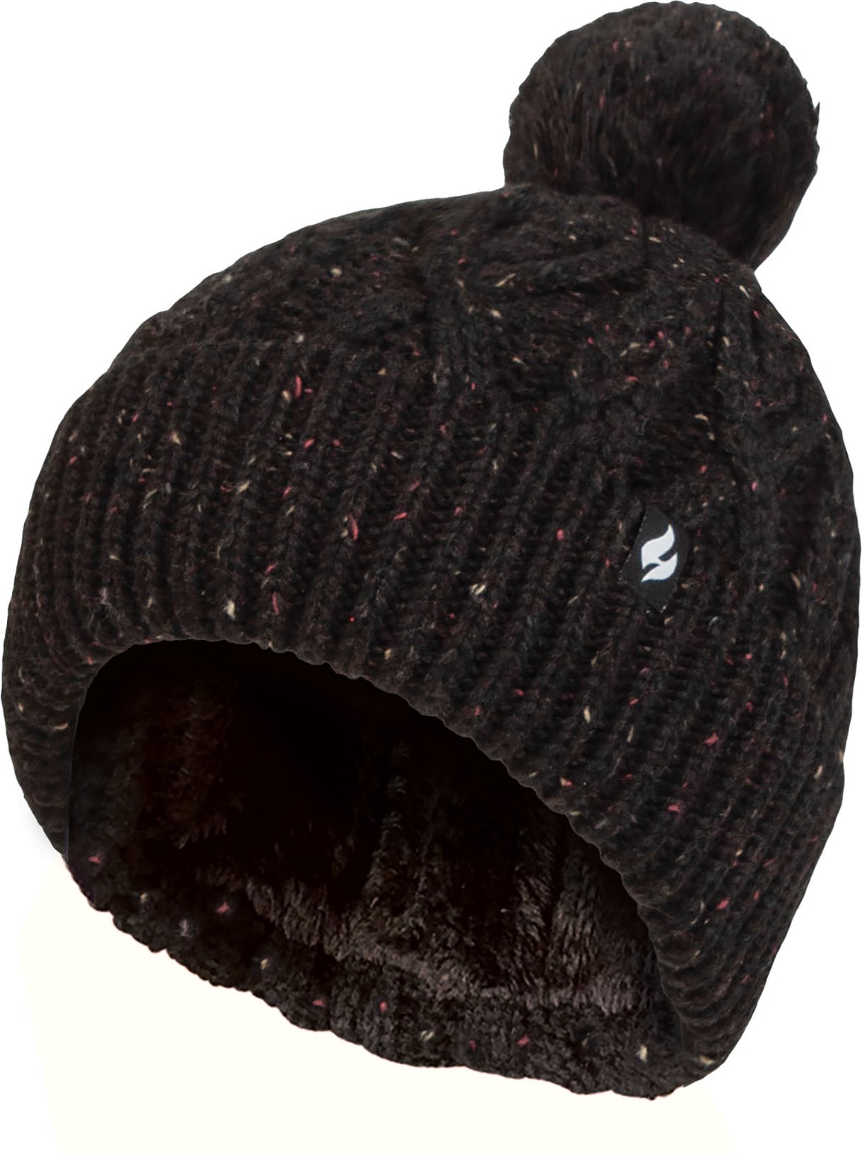 Damen Pom Pom Bommelmütze | Wärmehalter | Modische Chunky Warm Cable Knit Beanie mit Heatweaver Fleece Futter | Salzburg...