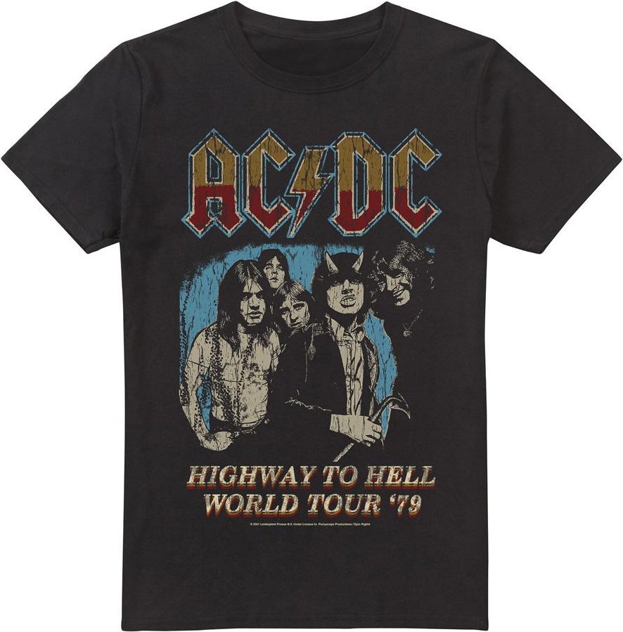 AC/DC - "Highway World Tour 79" T-Shirt für Herren (Schwarz)