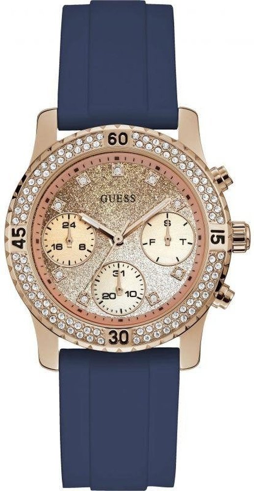 Thumbnail - Guess W1098L6 Konfetti Konfetti Glitter Zifferblatt Damenuhr