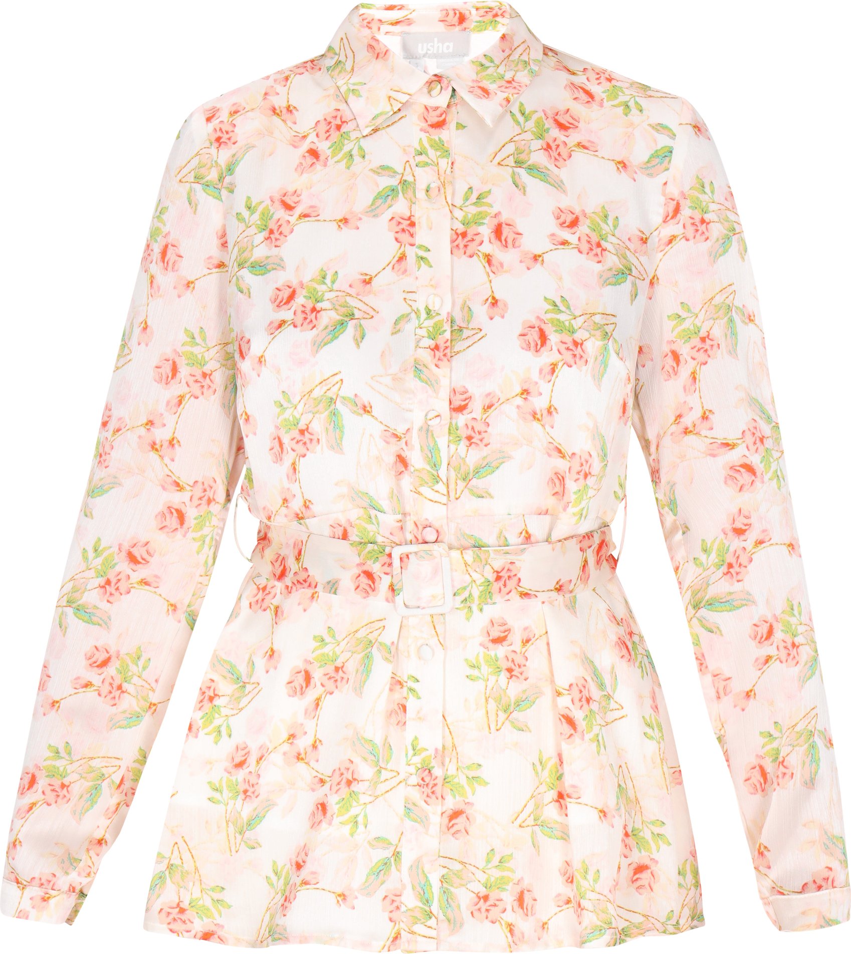 usha Bluse Frauen cremeweiß mehrfarbig