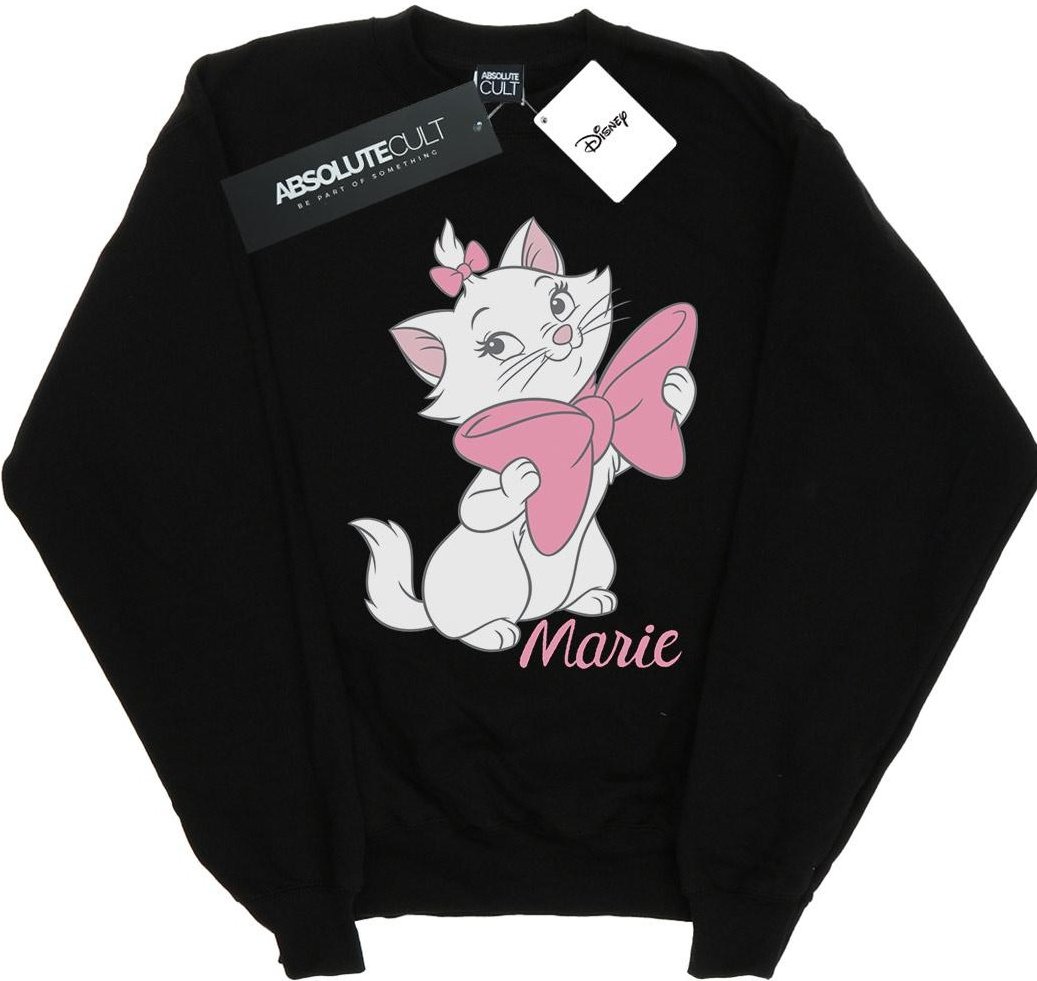 Disney Aristocats Marie Bow Sweatshirt für Damen/Damen (Schwarz)