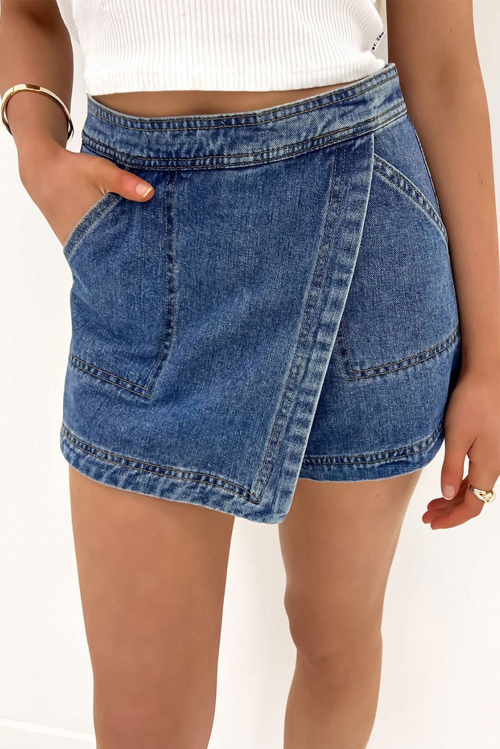 Jeans-Wickelhose
