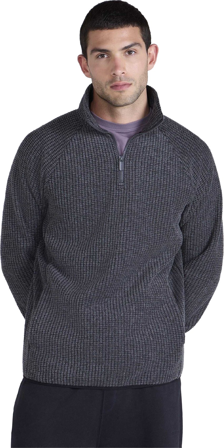 Mountain Warehouse - Pullover für Herren, mit halbem Reißverschluss, Raglanärmel (Holzkohle)