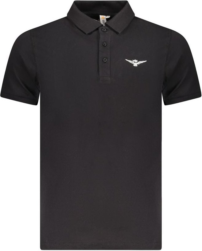 Accademia Militare Schwarzes Baumwoll-Herren-Polo